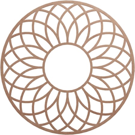 Ekena Millwork Cannes Wood Fretwork Pierced Ceiling Medallion, Wood (Paint Grade), 40"OD x 13 5/8"ID x 3/8"T CMWP40X40X0375CNMF